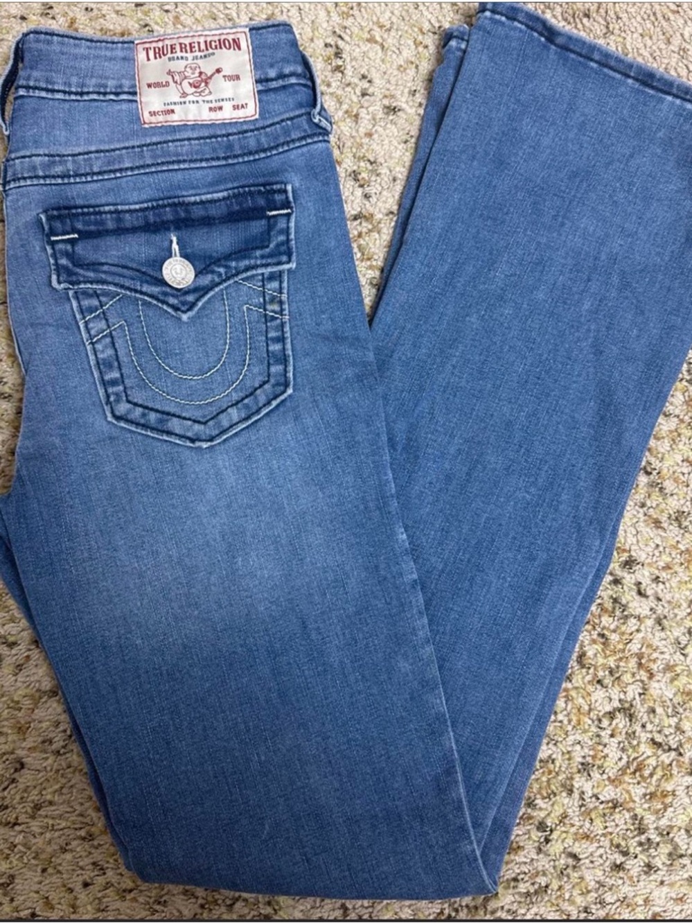 True Religion Women's Blue Boot Cut Jeans